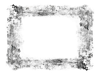 Grunge frame, printed frame. Print with space for your text or image. Isolated on a white background