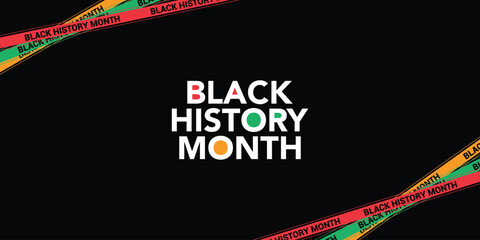 Black History Month. African American History. Celebrated annual. In February in United States and Canada. In October in Great Britain. Poster, card, banner, background. Vector illustration	