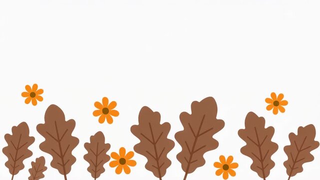 A vibrant autumn leaf vector illustration featuring isolated maple and oak foliage in orange, yellow, and red colors for a natural seasonal design pattern