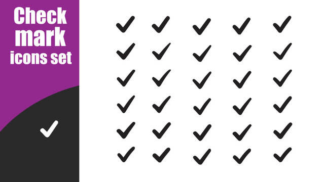 Check mark  icons set