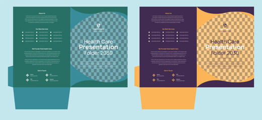 Elegant editable creative modern corporate company business stylish medical hospital official health dentist dental care services agency marketing presentation file folder cover template design. 