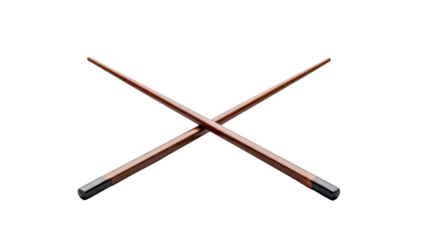 Two crossed knitting needles isolated on transparent background