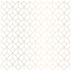 Golden Geometric Grid: An elegant pattern of interconnected geometric shapes creating a seamless, stylish design. The image showcases the harmonious blend of modern aesthetics.