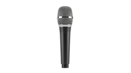 Vintage style microphone isolated on transparent background