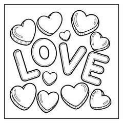 Happy Valentine's Day Bold & Easy Coloring Book