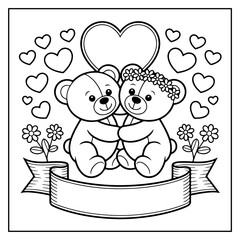 Happy Valentine's Day Bold & Easy Coloring Book