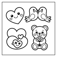 Happy Valentine's Day Bold & Easy Coloring Book