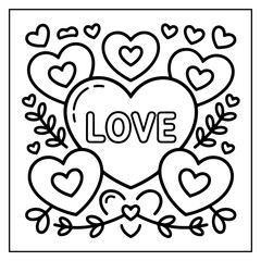 Happy Valentine's Day Bold & Easy Coloring Book