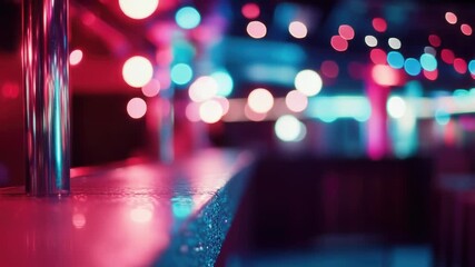 Neon-lit bar scene - Powered by Adobe