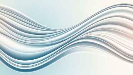 Obraz premium Abstract Flowing Lines: A mesmerizing display of elegant, flowing lines in shades of blue and white creates a sense of dynamic movement and artistic fluidity.