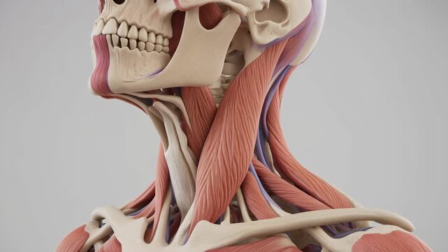 Realistic Anatomical Wax Model of Human Neck Muscles and Skull