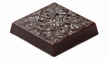 Chocolate bar on white background