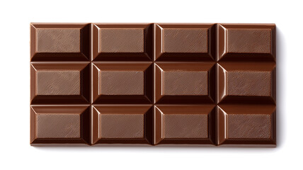 Chocolate bar isolated on white background