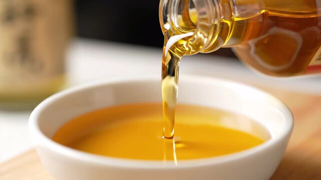 Sesame oil (ingredients/close-up/handheld)