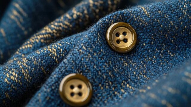 Clothing detail, buttons and fabric texture