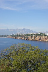 Fototapeta premium A cliff seaside in the center of Antalya, Turkey