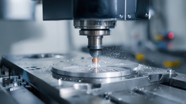 Medium shot of medical device titanium sheet forming showcasing cleanroom environment and detailed metal shaping techniques.