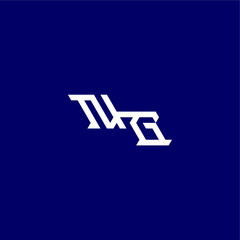 monogram modern logo initial esport concept design NG minimalist techno style letter