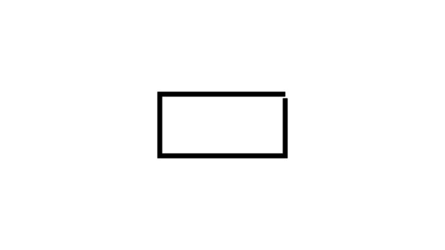 rectangle animation on white background video