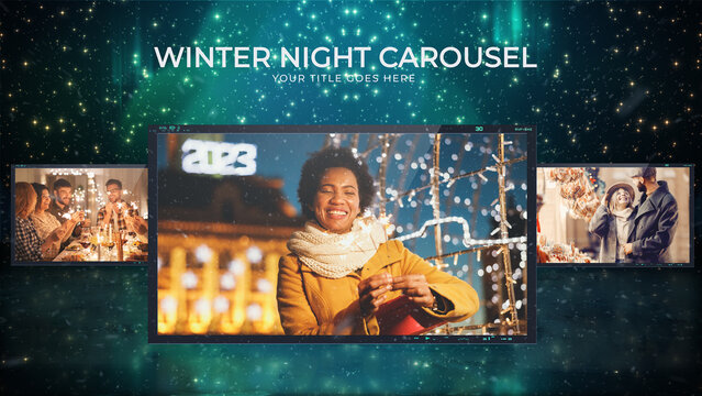 Night Winter Photo Carousel