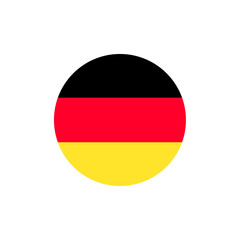  circular German flag icon, stylized tricolor symbol of Germany&rsquo;s national pride, culture, heritage, unity, and international representation
