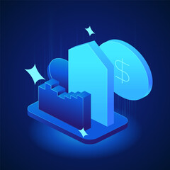 Banking icon Loan for construction