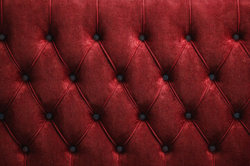 Naklejka premium deep red tufted velvet upholstery texture