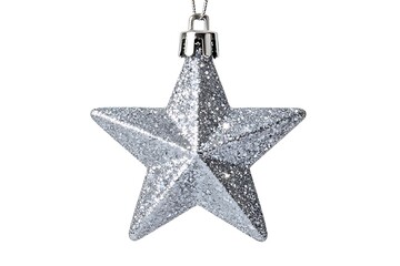 silver star christmas decoration