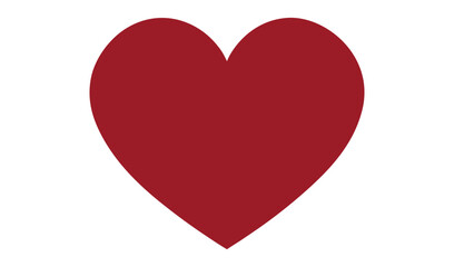 Fototapeta premium Simple red heart shape on white background