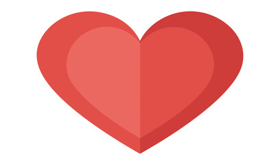 Simple red heart shape icon with subtle shadow