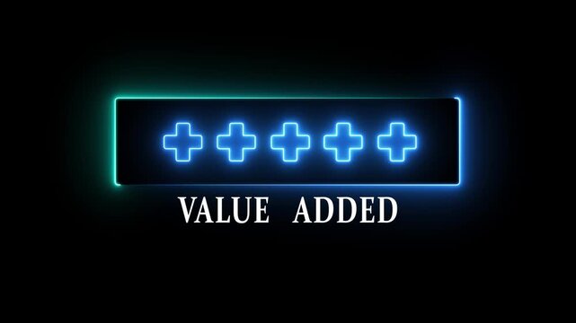 Value Added Concept on transparent background. Value Added representing growth, improvement, and added value in business and projects. Positive thinking or personal development. 4k video animation.