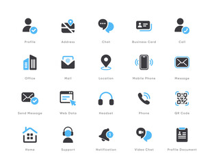 Set contact icon simple line style communication icons. Message, chat, messaging, chatting, phone, talking, location, internet, people, mail, inbox, home icon symbol sign for UI UX website mobile app. © Carkhe
