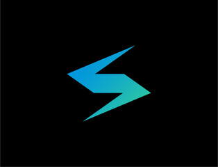 Obraz premium Abstract s letter logo with gradient colors