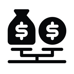 Solid asset icon for wealth, value, property, and financial resource.