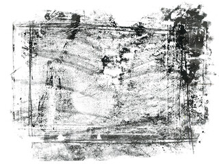 Fototapeta premium Grunge frame, printed frame. Print with space for your text or image. Isolated on a white background