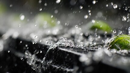 Closeup medium shot highlighting environmentally friendly washout booth features emphasizing sustainable rinsing processes with minimal water waste.