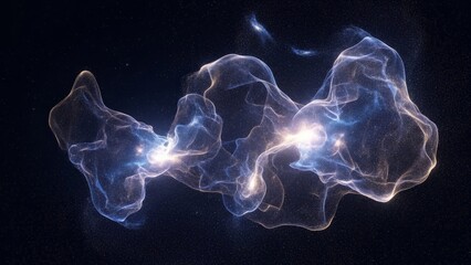 Obraz premium Cosmic Nebula Swirls of Light in Deep Space