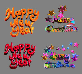 3D style background for your holiday poster design