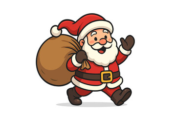 santa claus with christmas gifts