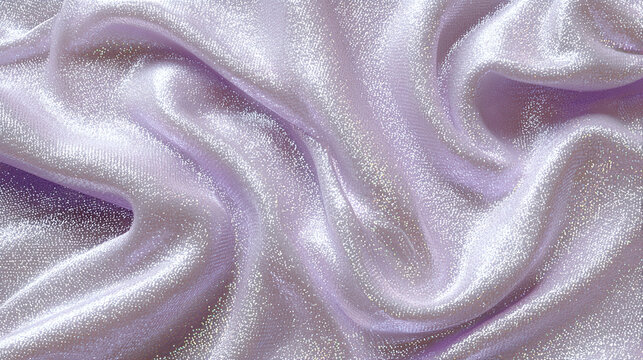 Delicate waves of lilac silk, creating a mesmerizing display of texture and color