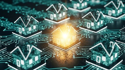 Connected Homes - A Digital Real Estate Network Concept.