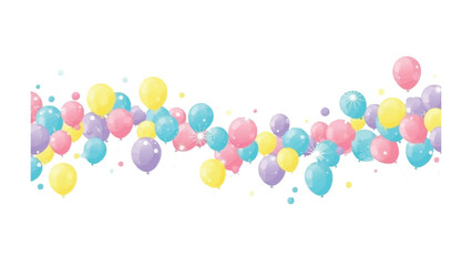 Balloons in Flight: A vibrant array of colorful balloons float, evoking feelings of joy, celebration, and whimsy, perfect for party themes and festive occasions.