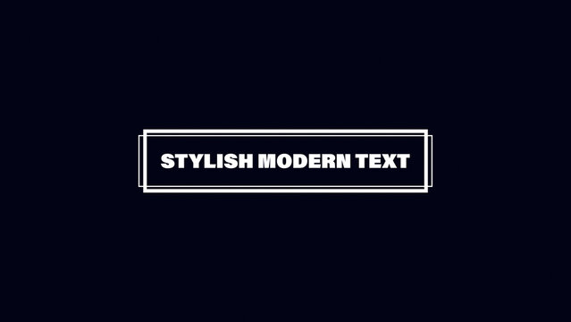 Stylish Modern Text Animations