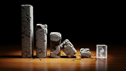 Decline - A visual representation of decay and fragility.