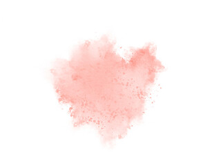 Blush pink watercolor stains Paint stroke hand drawn for illustration design, invitation and birthday .Abstract watercolor background.