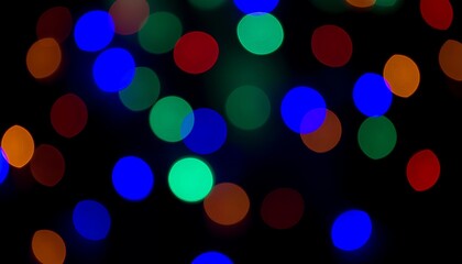 Colorful bokeh lights abstract background, festive and vibrant