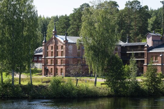 Brick factory building, former paper factory and mill for the production of groundwood pulp board, UNESCO World Heritage Site Verla Factory Village, Maailmanperint&ouml;kohde Verlan puuhiomo ja pahvitehdas, Verla Rapids, Kymenlaakso, near Kouvola, Finland