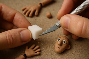 Precision Crafting of a Worried Clay Character