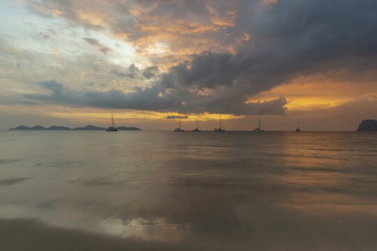 Sunset, Koh Mook Island, Andaman Sea, Thailand, Southeast Asia