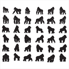Gorilla Svg, Gorilla Silhouette 